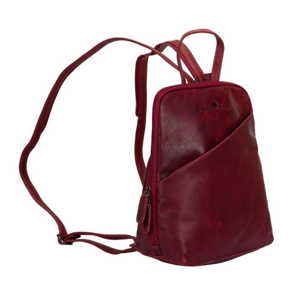 Handmade Genuine Burgundy Leather Backpack